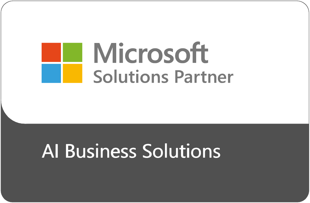 Microsoft Solutions Partner AI Business Solutions Logo coloured